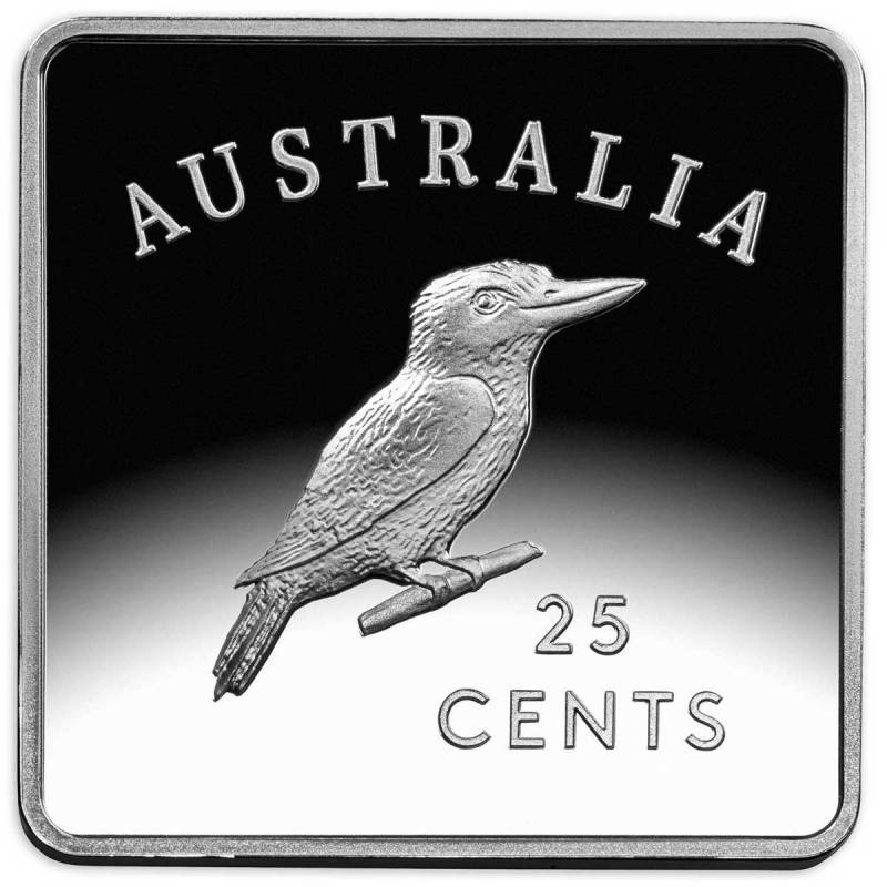 2019 Square Kookaburra 25c Silver Proof Three Coin Set