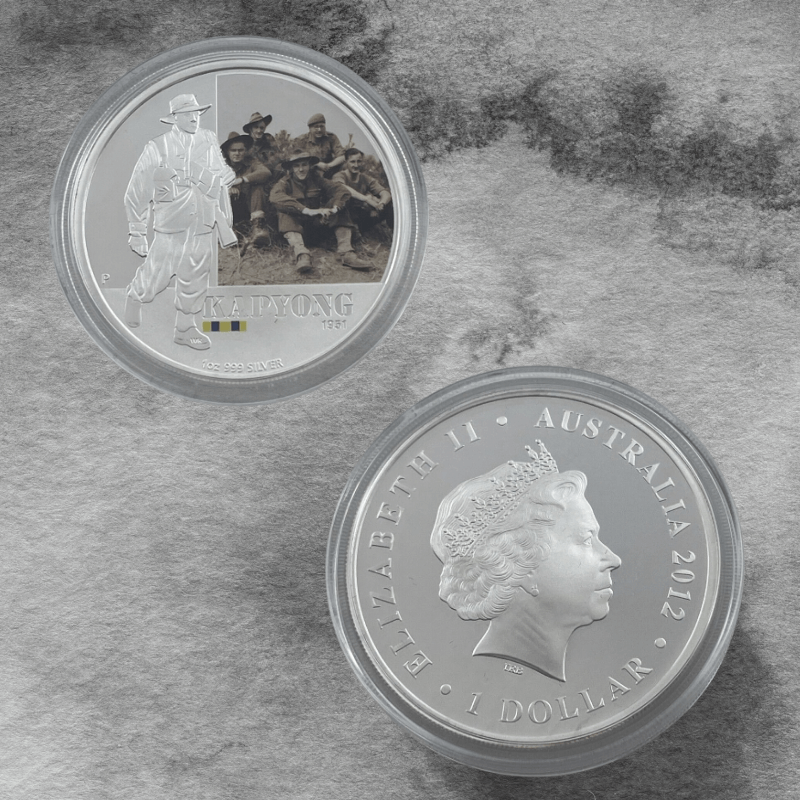 Australia 1 Dollar 2012 - Famous Battles: Kapyong 1 oz Silver Coin