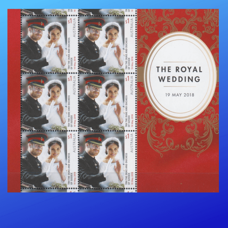 2018 Royal Wedding – Prince Harry & Meghan Markle Sheetlet of 10 Stamps (MUH)