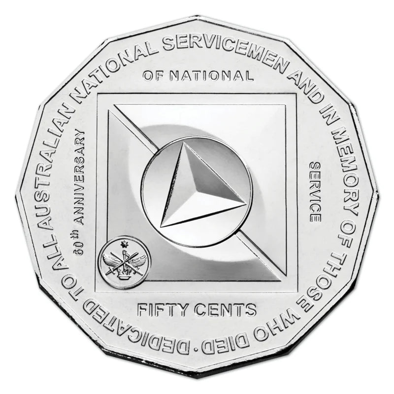 Australian 2011 50c Uncirculated Coin – 60th Anniversary of National Service