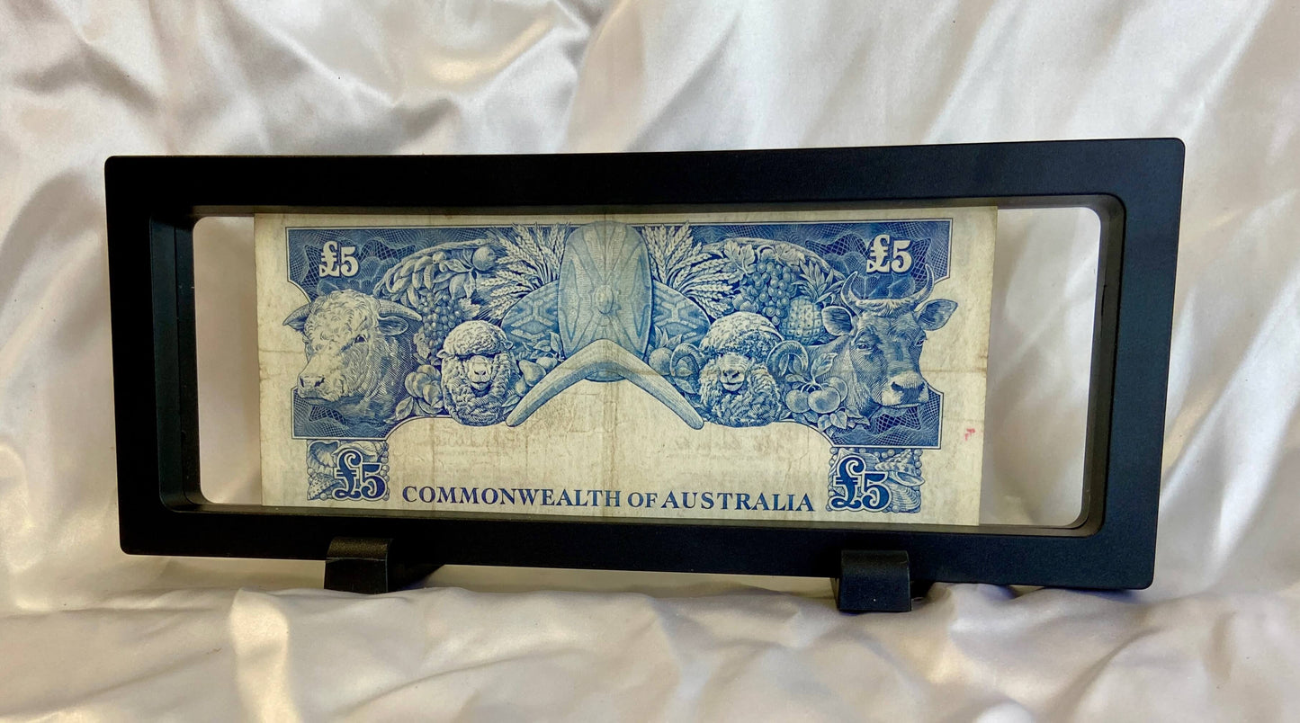 1941 Australian Five Pound (£5) Banknote – Armitage / McFarlane (Framed)
