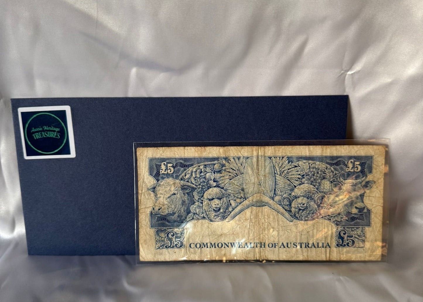 1954 Australian Five Pound Banknote – Coombs & Roland (R49) – Very Good
