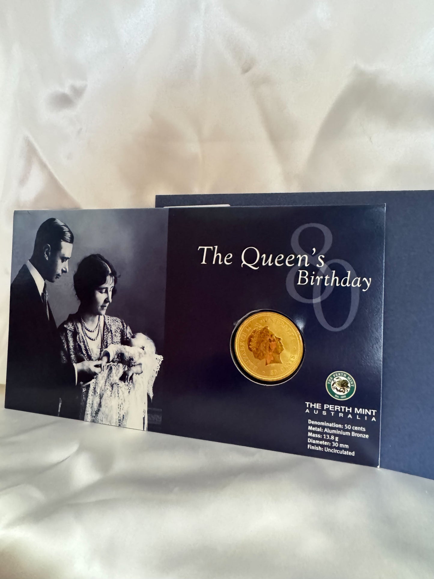 The Queen’s 80th Birthday – Perth Mint Australia 50c Royal Commemorative Presentation