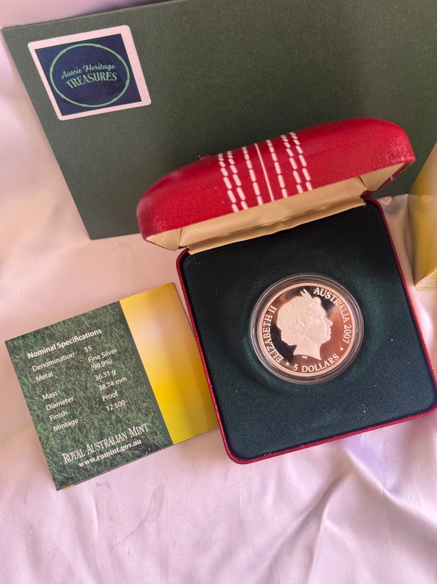 2007 The Ashes $5 Silver Proof Coin | Royal Australian Mint | 04590/12500