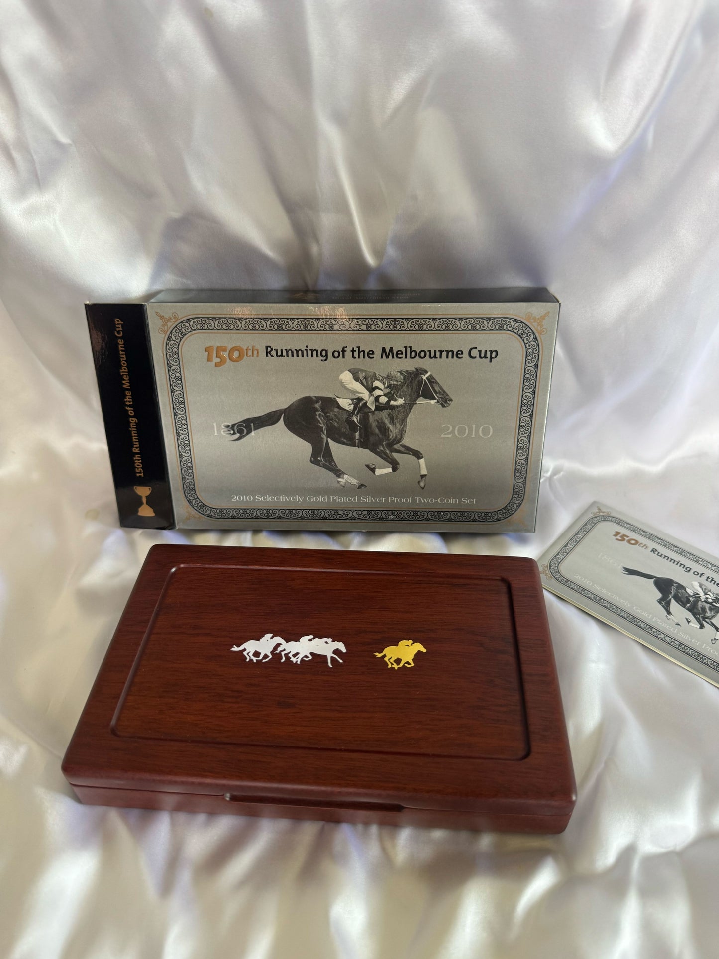 2010 Melbourne Cup 50c Gold Plated Silver Proof Coin Pair – Limited Mintage 5000