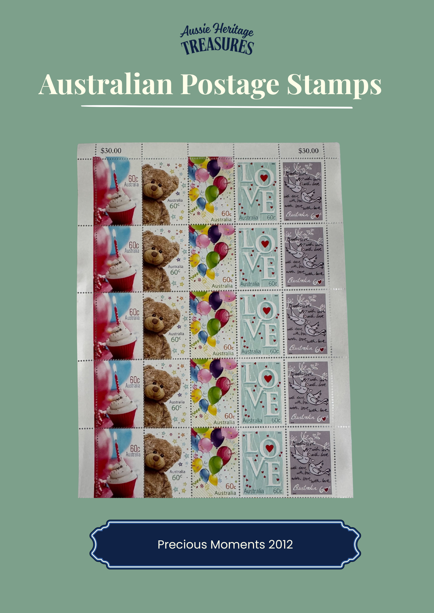 2012 Precious Moments Full Stamp Sheet