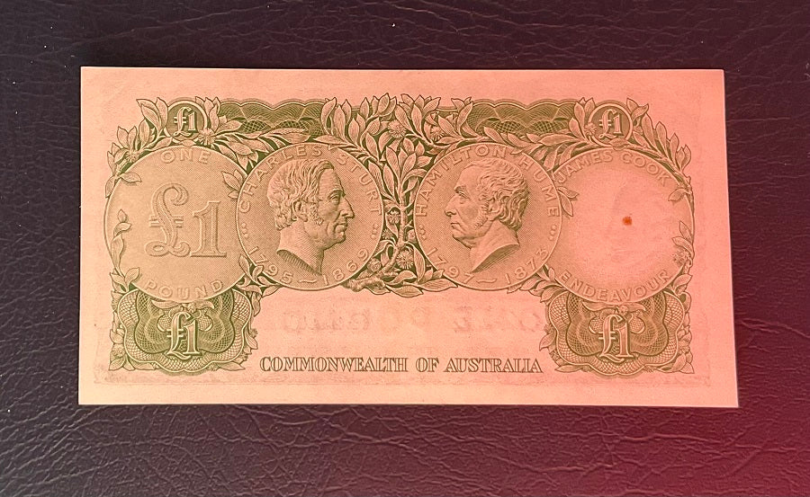 1953 Heritage Gift - Australian One Pound Banknote – Pre decimal Currency