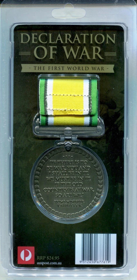 2014 Australia Declaration of War 1914 Stamp & Medallion Set – Lest We Forget