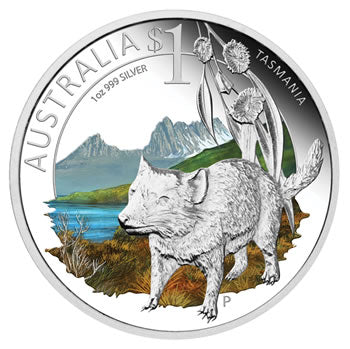 2010 Celebrate Australia – Tasmania 1oz Silver Proof Coin - Rare