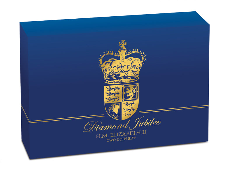 2012 Queen Elizabeth II – Diamond Jubilee 1oz Silver Proof Two-Coin Set