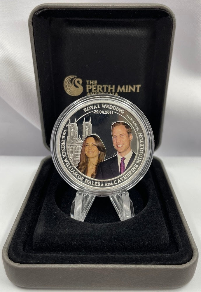 2011 Royal Wedding 1oz Silver Proof Coin – Prince William & Kate Middleton