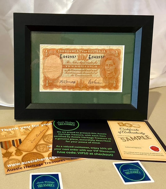 Commonwealth of Australia 10 Shilling Banknote - 1942 Wartime Currency