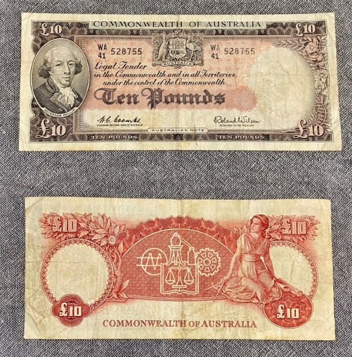 Commonwealth Of Australia Ten Pound Note - 1960 Heritage Legal Tender