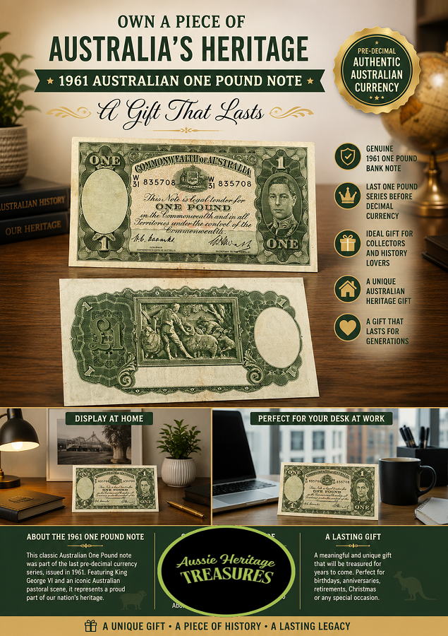 1961 Commonwealth of Australia One Pound Bank Note - A Personal Gift