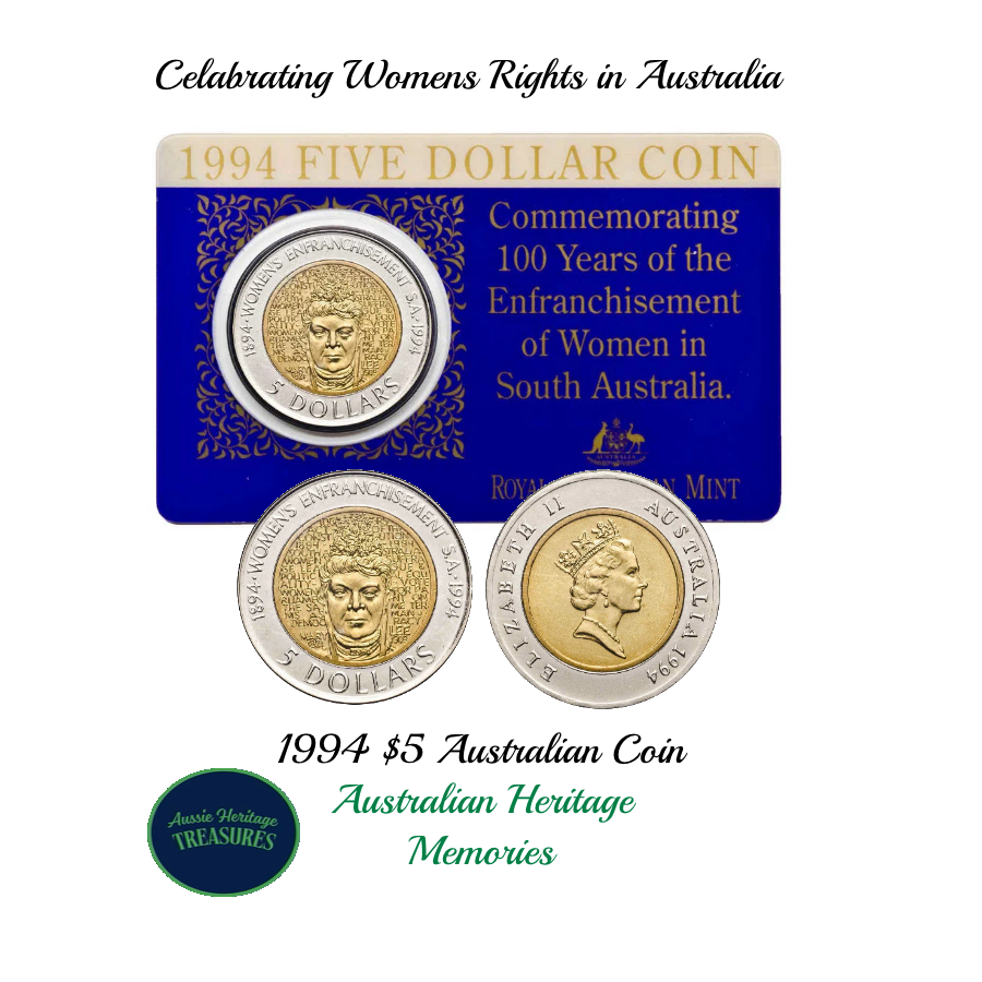 Australia Centenary of Women's Vote 1994 $5 Bimetal Uncirculated Coin