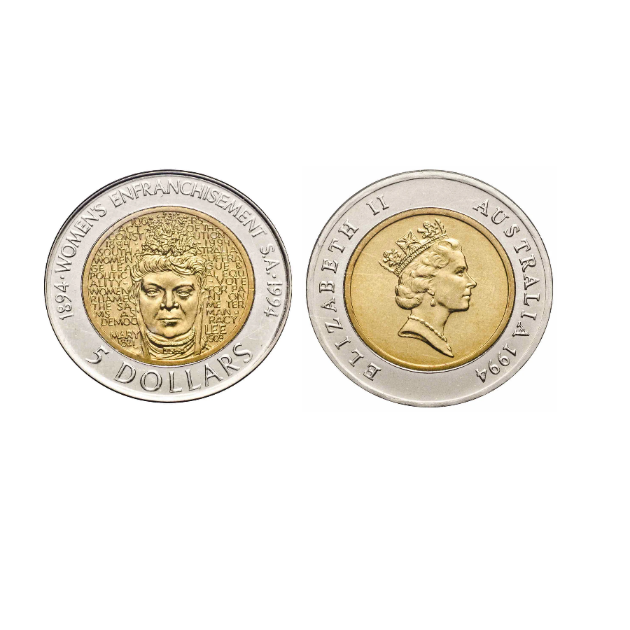 Australia Centenary of Women's Vote 1994 $5 Bimetal Uncirculated Coin