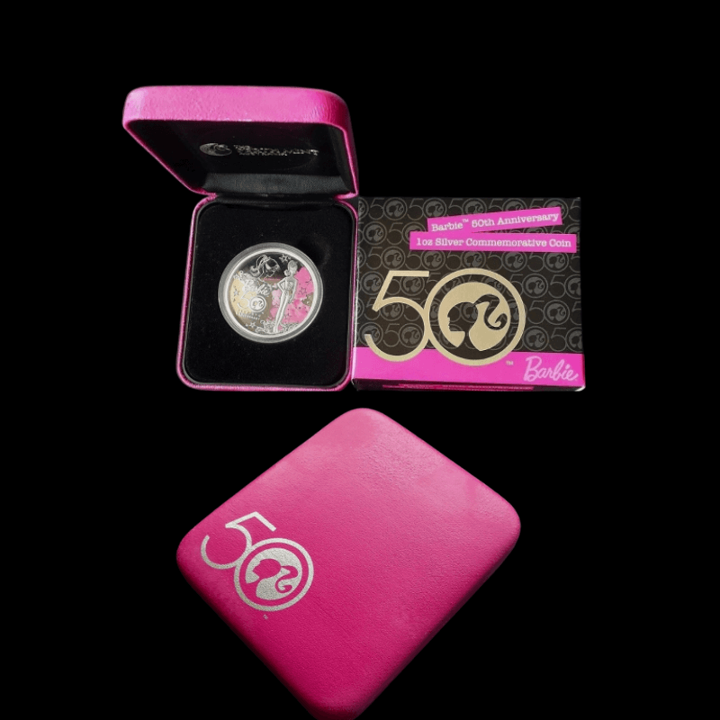 2009 Barbie 50th Anniversary $1 Coin - 1oz Pure Silver Proof Coin