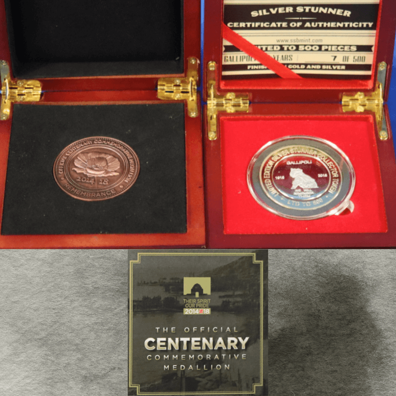 WWI & Gallipoli Medals – 2 Box
