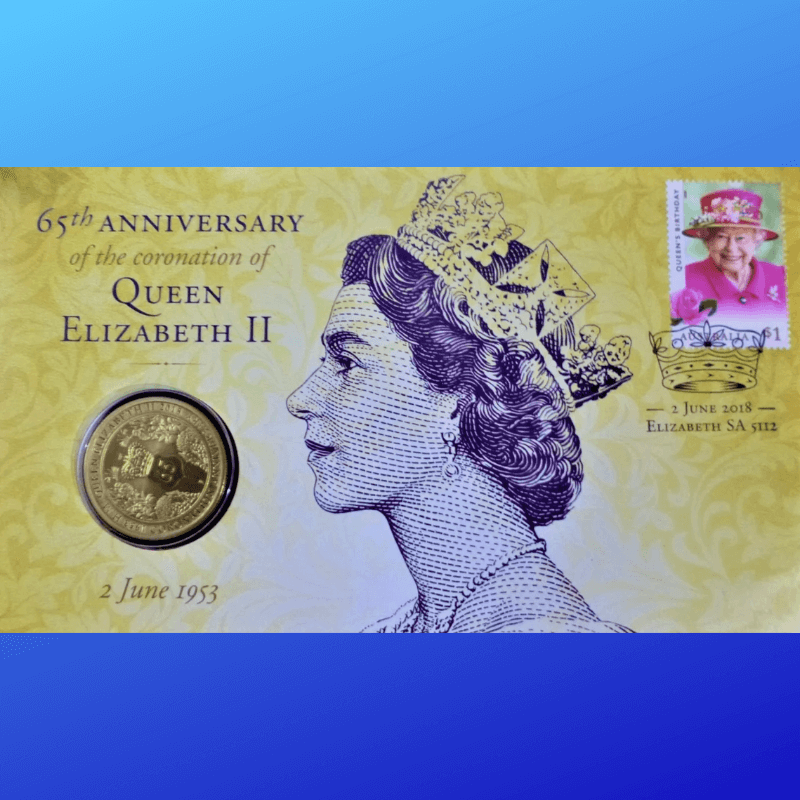 2018 Coin Cover Queen Elizabeth II 65th Anniversary of Coronation