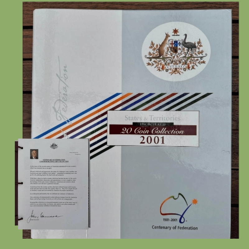 2001 Centenary of Federation 20 Coin Set UNC - now Rare limited edition