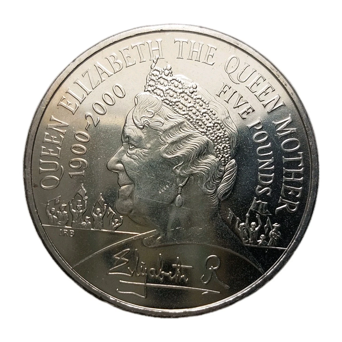 2000 Queen Elizabeth - The Queen Mother £5 Banknote and £5 Coin (British PNC)