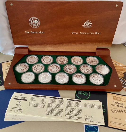 Sydney Olympics 2000  Five Dollar Silver Proof 16 Coin Collection