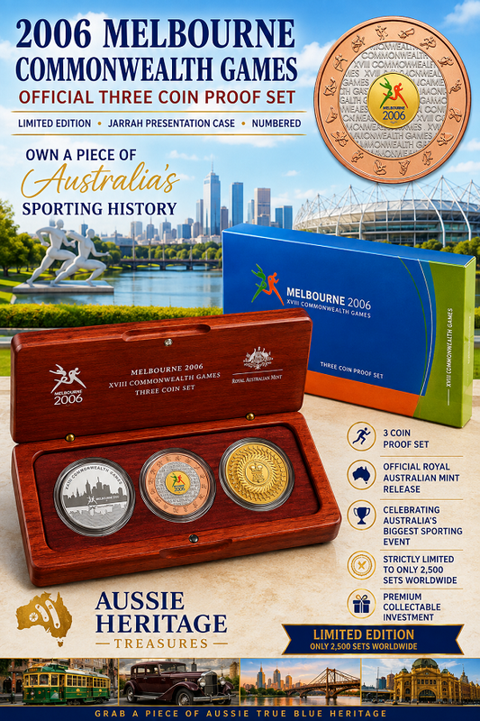 2006 Commonwealth Games 3-Coin Proof Set Rare Limited edition