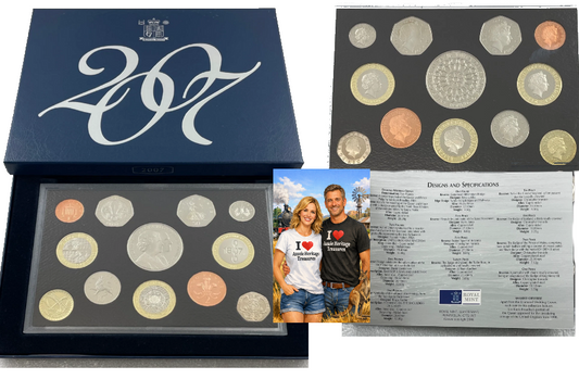 2007 Heritage Listing United Kingdom Proof 12x Coin Collection Boxed