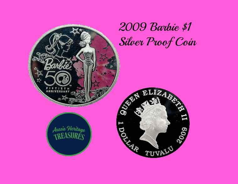 2009 Barbie 50th Anniversary $1 Coin - 1oz Pure Silver Proof Coin