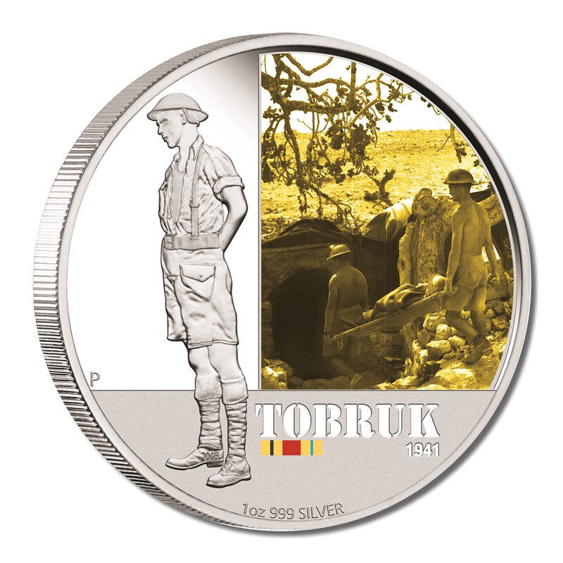 2011 Famous Battles in Australian History – Tobruk 1oz Silver Proof Dollar Coin