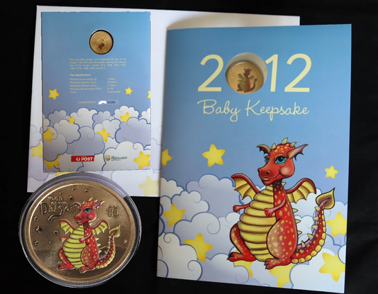 2012 UNC $1 Baby Dragon Coloured Coin – Perth Mint Limited Edition