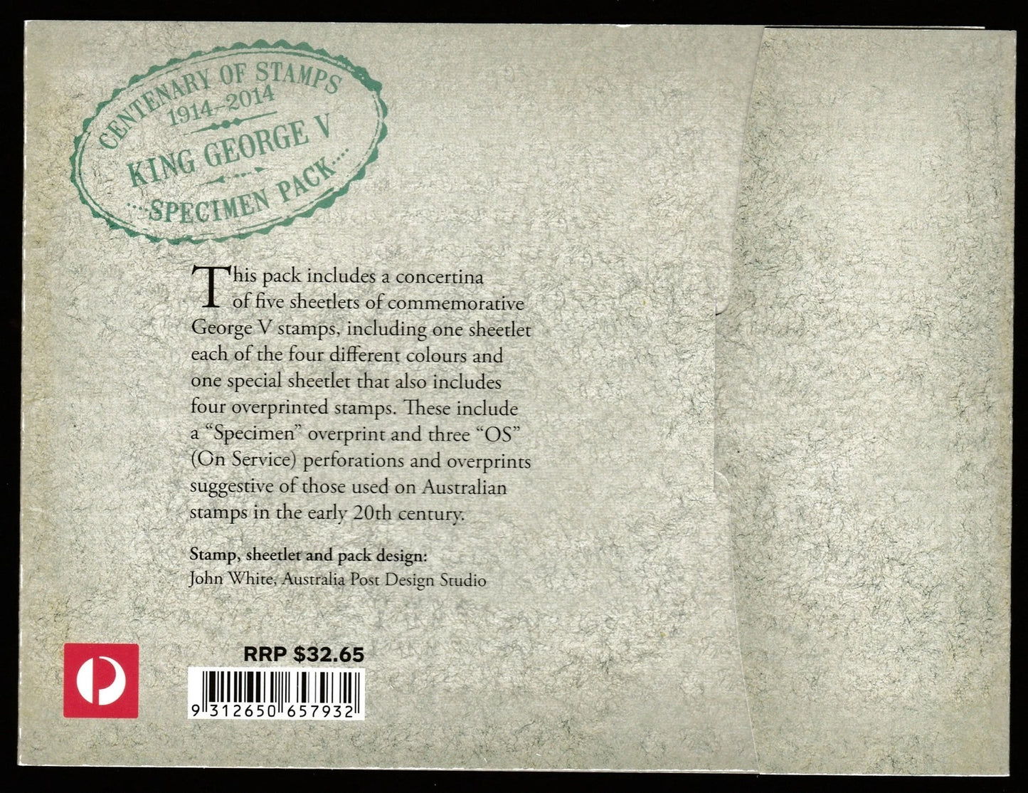King George V Centenary of Stamps 1914–2014 Heritage Stamps - 50 x 70c