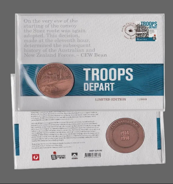 2014 “Troops Depart Australia” Limited Edition Medallion Cover