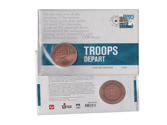2014 Limited Edition "Troops Depart Australia" Medallion
