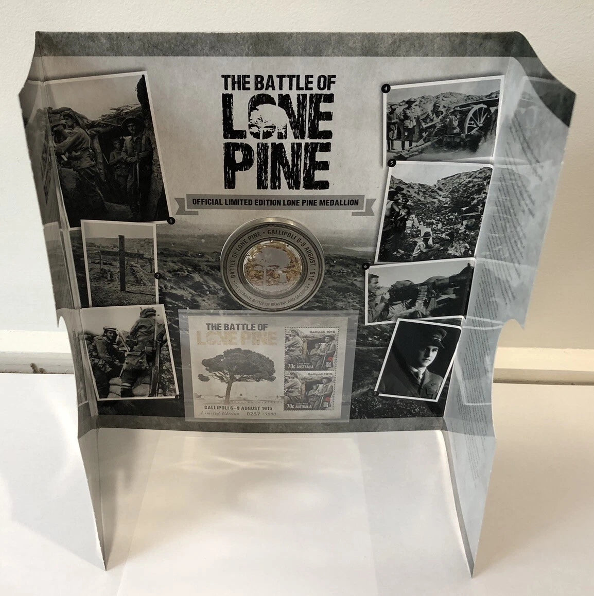 2015 Battle of Lone Pine – Official Limited Edition Medallion & Stamp Minisheet