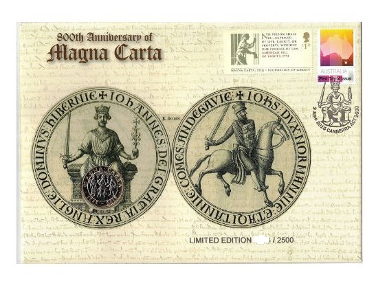 800th Anniversary Of Magna Carta PNC UK 2 Pound Coin - Limited 2500