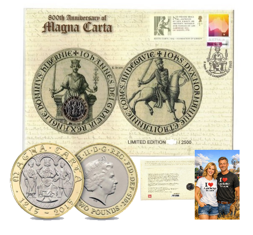 800th Anniversary Of Magna Carta PNC UK 2 Pound Coin - Limited 2500
