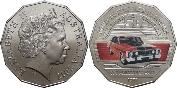 2017 50c Mint Coin Featuring 1971 XY Falcon GTHO Phase III - Men's Gift