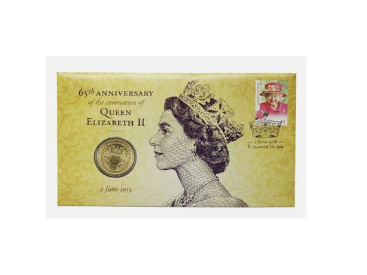 2018 Coin Cover Queen Elizabeth II 65th Anniversary of Coronation