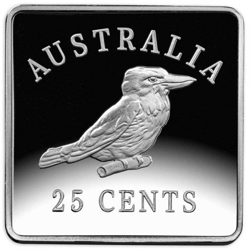 2019 Square Kookaburra 25c Silver Proof Three Coin Set