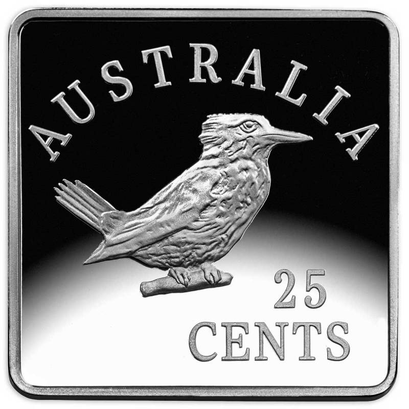 2019 Square Kookaburra 25c Silver Proof Three Coin Set