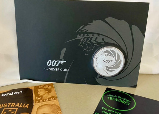 Perth Mint $1 - 1 oz Silver Coin 2020 James Bond 007 Limited Issue