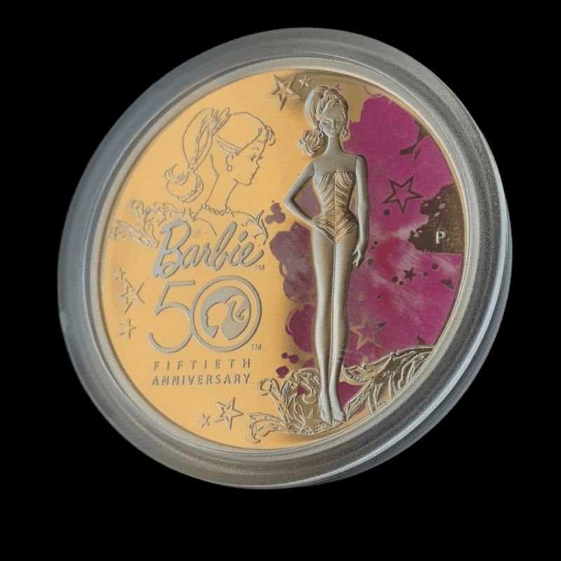 2009 Barbie 50th Anniversary $1 Coin - 1oz Pure Silver Proof Coin
