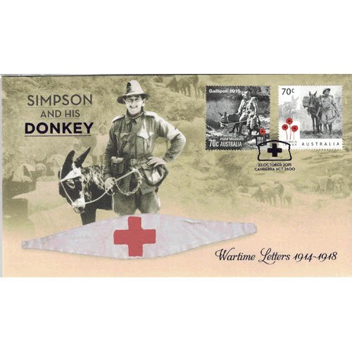 2015 Simpson & his Donkey - Wartime Letter 1914-1918 Prestige