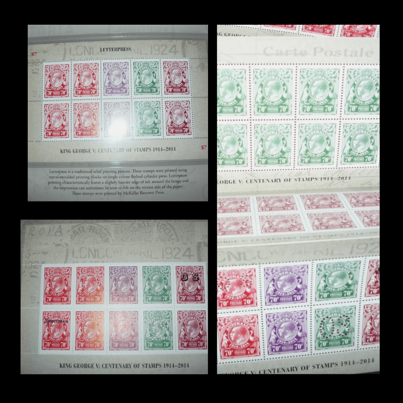 King George V Centenary of Stamps 1914–2014 Heritage Stamps - 50 x 70c