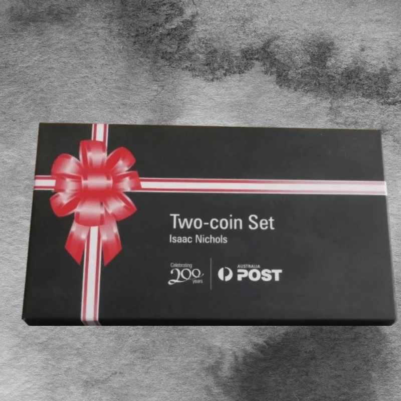 2009 Limited Edition Australia Isaac Nichols Two-Coin Set- 200Years Aust.Post
