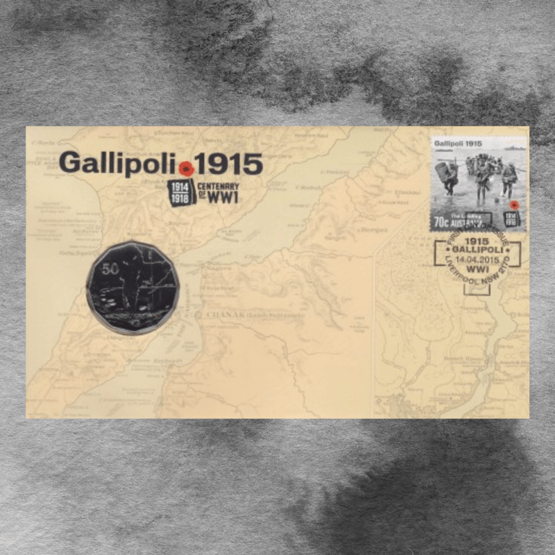 Gallipoli 1915 Centenary of WWI - 2014 50¢ R.A.M uncirculated coin Men's Gift