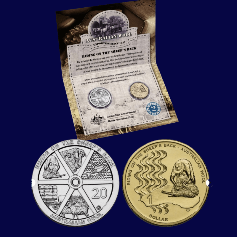 2011 Australian Wool Uncirculated Two Coin Set