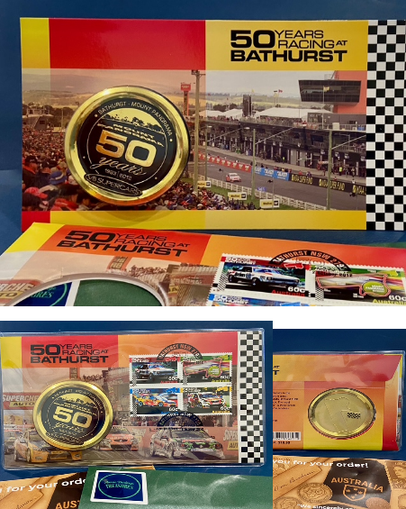 2012 50 Years Racing At Bathurst commemorative 1st Day Medallion Cover