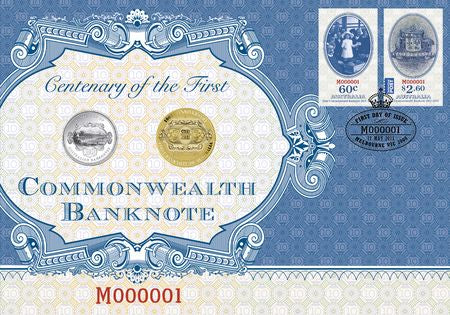 2013 Centenary of the First Commonwealth Banknote Stamp & Coin Cover (PNC)